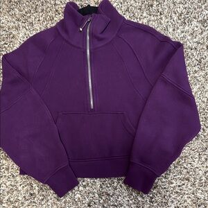 Lululemon Suba Vibrant Purple Quarter-Zip Sweatshirt
